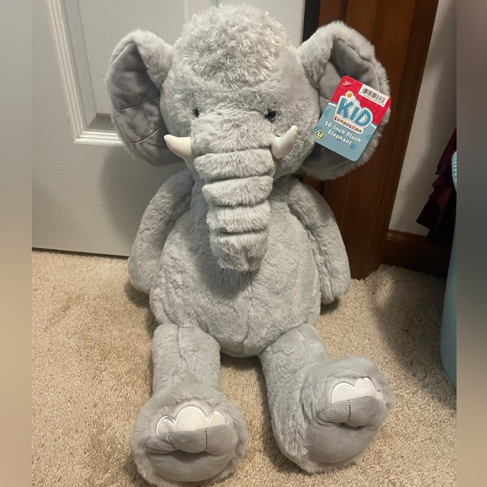 KID Connection Plush Grey Elephant Stuffed Toy